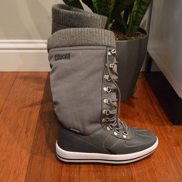 REDUCED!! ⬇️ Cougar Tall Grey Lace Up Snow Boots Size 7 | Size 7 - Picture 3 of 13